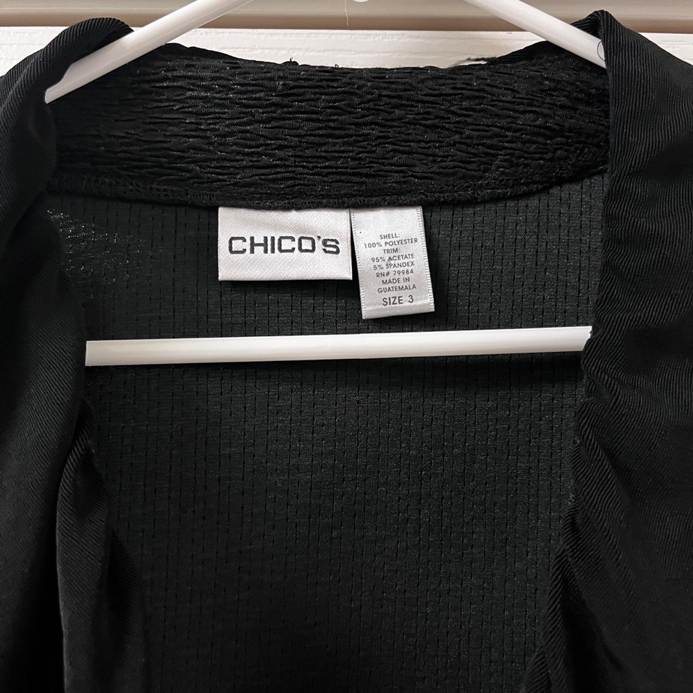 Chico's Black Ruffled Blazer - Picture 3 of 7